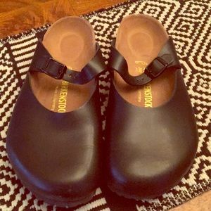 Black Birkenstock Mary-janes, never worn